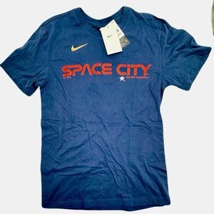 NIKE Houston Astros MLB Josh Hader Navy Blue "City Connect" T-Shirt 'Space City'